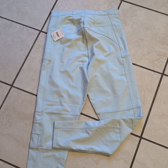 NWT Free People Keep It Up Leggings Light Blue Mint High-Waisted size M - Picture 3 of 11